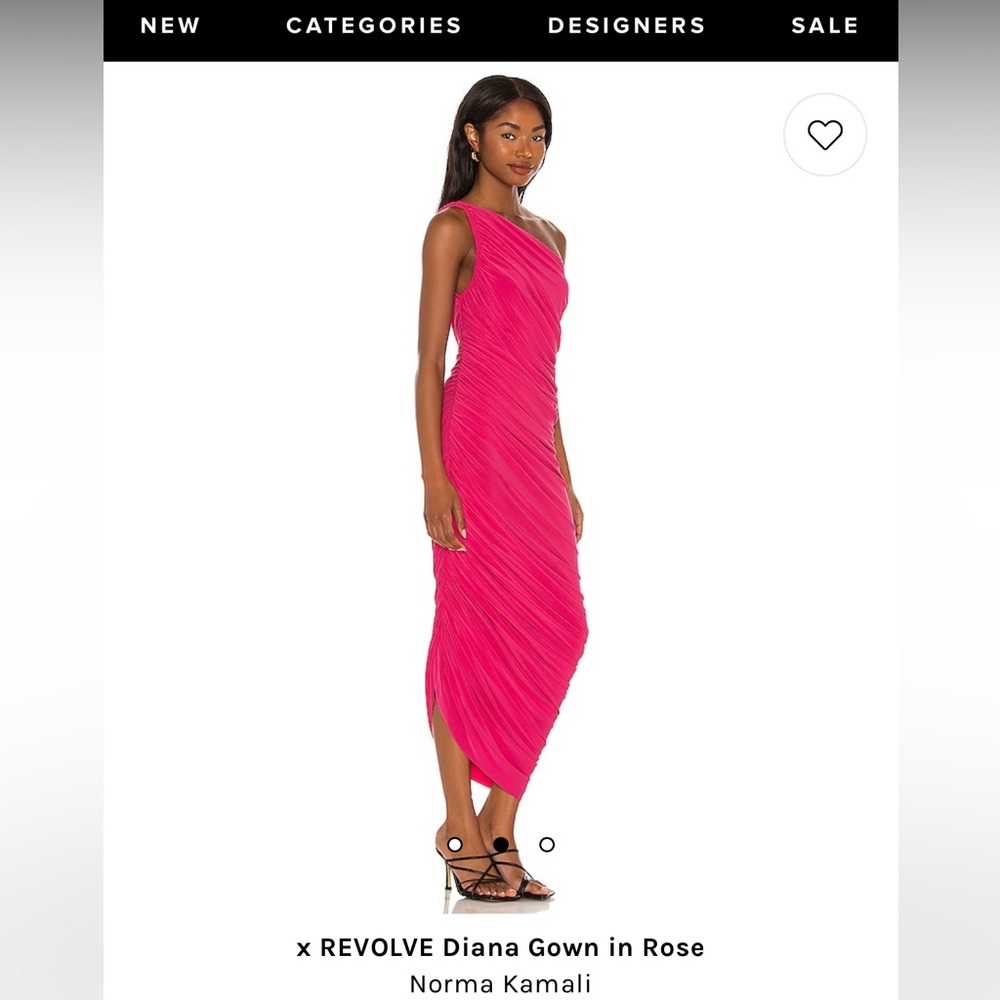 Norma kamali Diana gown in rose